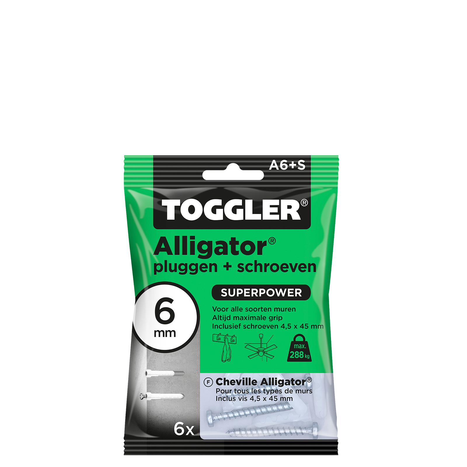 Alligator muurplug A6
